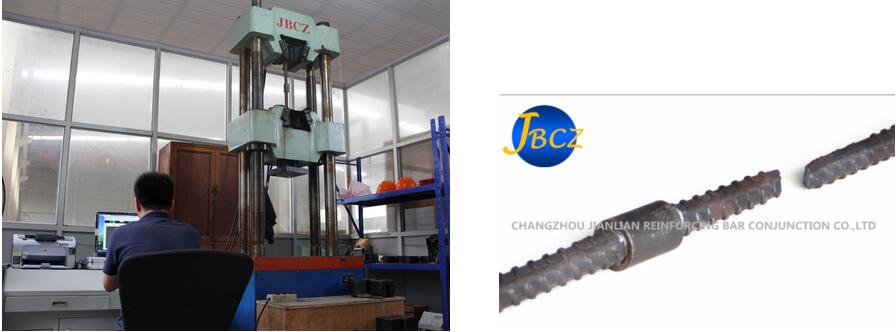 Test result about rebar couplers with CE certificated upset forging parallel thread machine 12-40mm