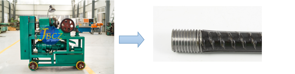 rebar coupler and threading machine matches rebar coupler connection