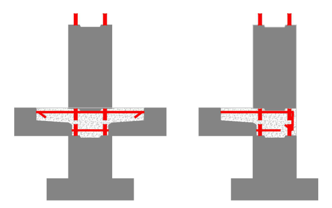 node connection assembly of integrated concrete shear wall structure